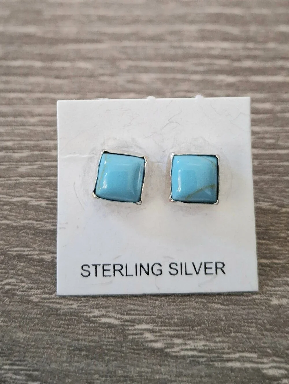 Earrings Turquoise Sterling Silver Studs